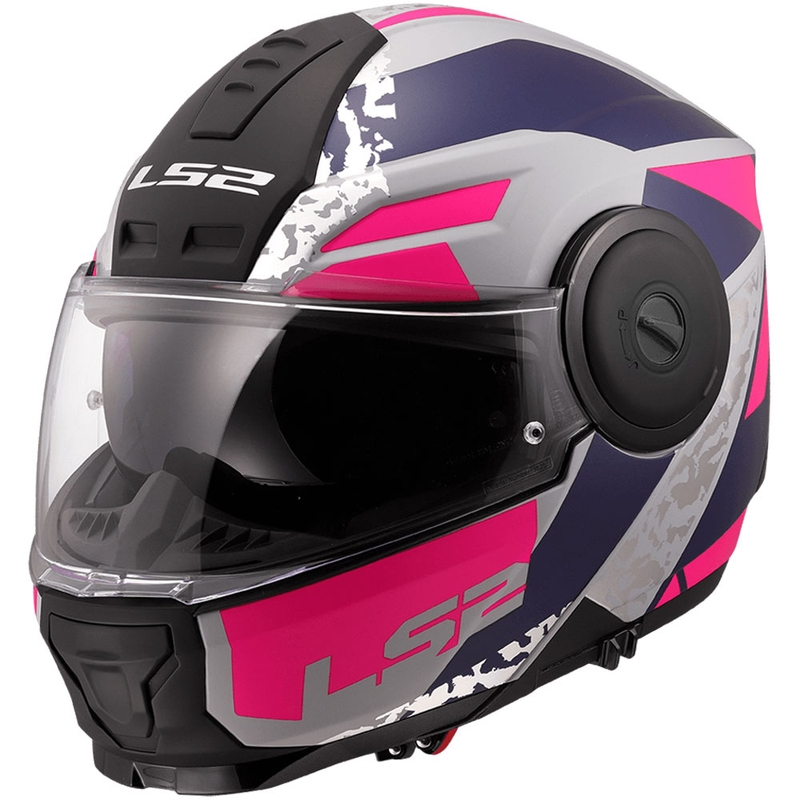 Klapphelm Motorrad LS2 FF902 Scope II Oxyd grau-blau-lila