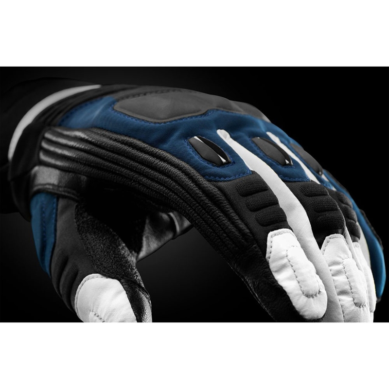 Furygan Balmaz All Seasons Motorradhandschuhe Schwarz-Blau-Perlmutt