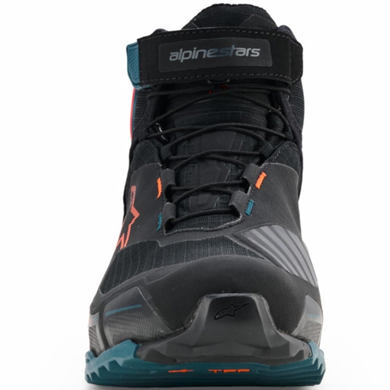 Alpinestars CR-X Drystar Motorradstiefel schwarz-blau-fluoreszierend orange