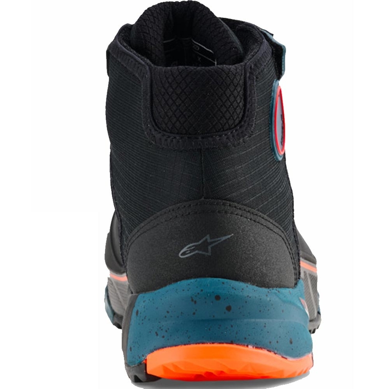 Alpinestars CR-X Drystar Motorradstiefel schwarz-blau-fluoreszierend orange
