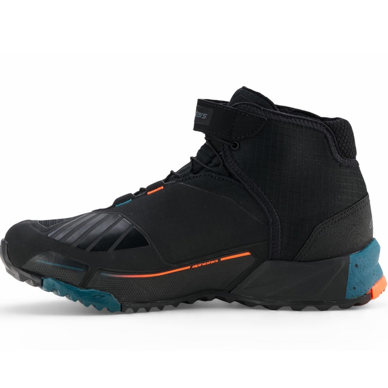 Alpinestars CR-X Drystar Motorradstiefel schwarz-blau-fluoreszierend orange
