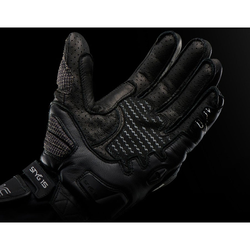 Furygan STYG 15 Belüftete Motorradhandschuhe schwarz-weiß