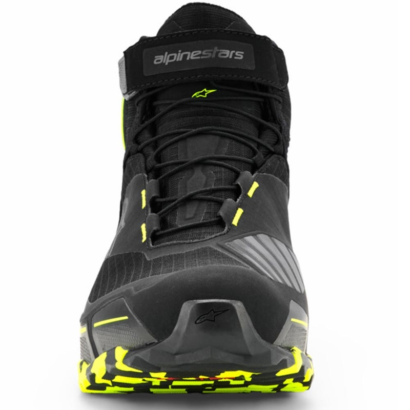 Alpinestars CR-X Drystar Motorradstiefel, schwarz-dunkelgrau-fluoreszierend gelb