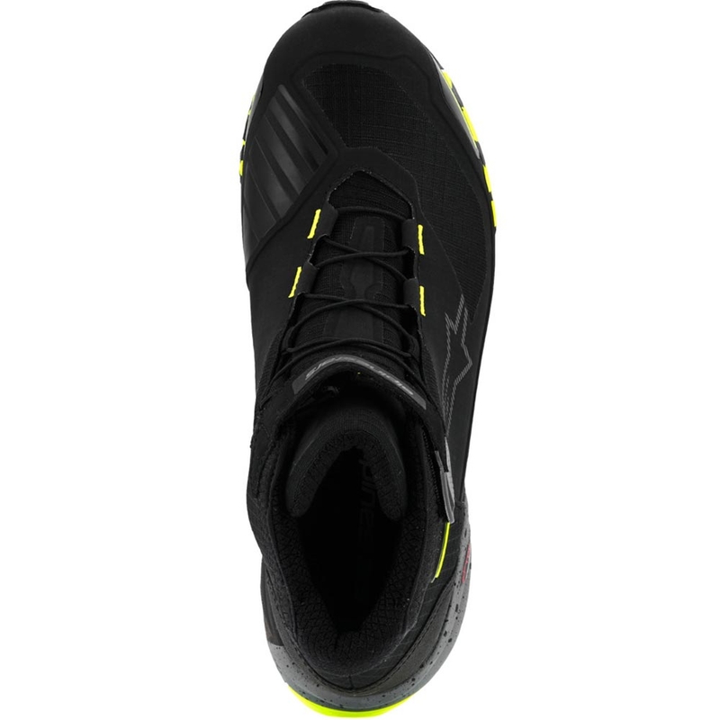 Alpinestars CR-X Drystar Motorradstiefel, schwarz-dunkelgrau-fluoreszierend gelb