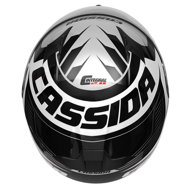Integralhelm Cassida Integral 2.0 Perimetric schwarz-weiß-grau