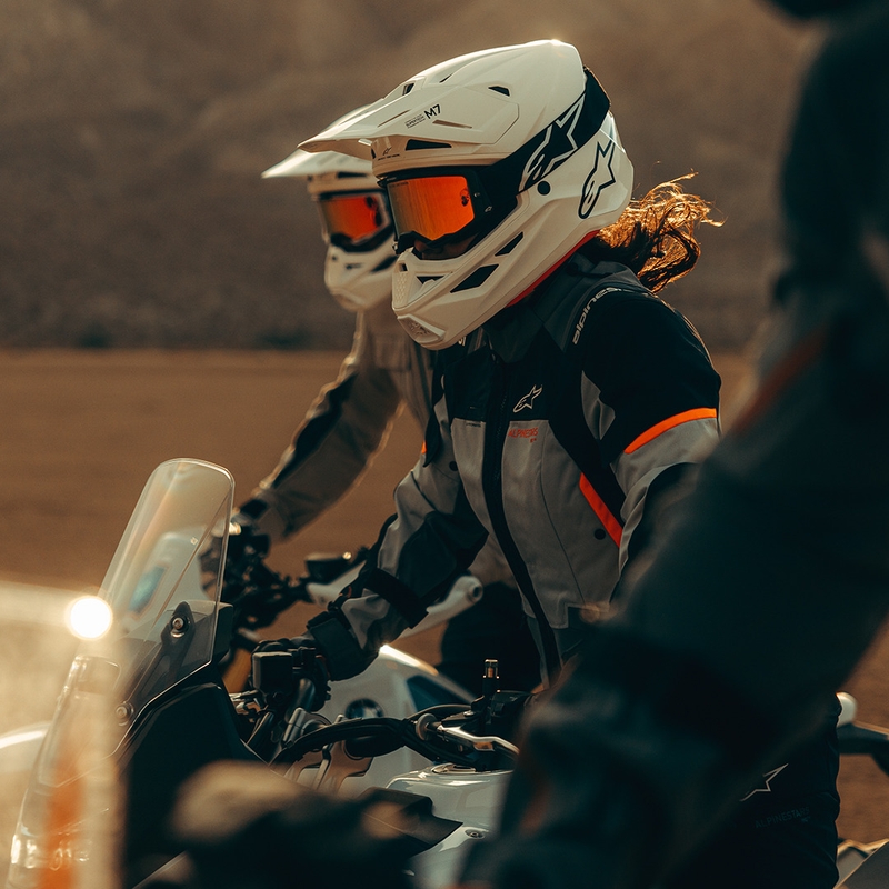 Alpinestars Stella Andes V4 Drystar Damen-Motorradjacke Dunkelgrau-Hellgrau-Schwarz-Rot