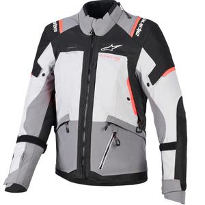 Alpinestars Stella Andes V4 Drystar Damen-Motorradjacke Dunkelgrau-Hellgrau-Schwarz-Rot