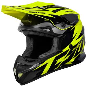 Cassida Cross Cup Two Motocross Helm schwarz-grau-fluo gelb