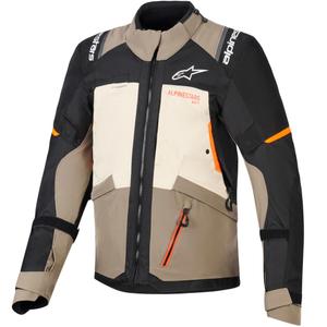 Alpinestars Andes V4 Drystar Motorradjacke Creme-Hellbraun-Schwarz-Fluo-Orange