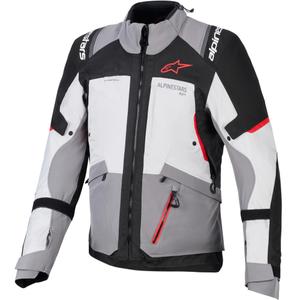Alpinestars Andes V4 Drystar Motorradjacke Dunkelgrau-Hellgrau-Schwarz-Rot