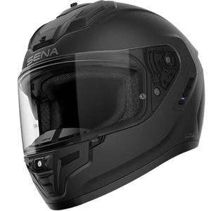 Integralhelm für Motorräder mit SENA Phantom ANC-Headset, mattschwarz