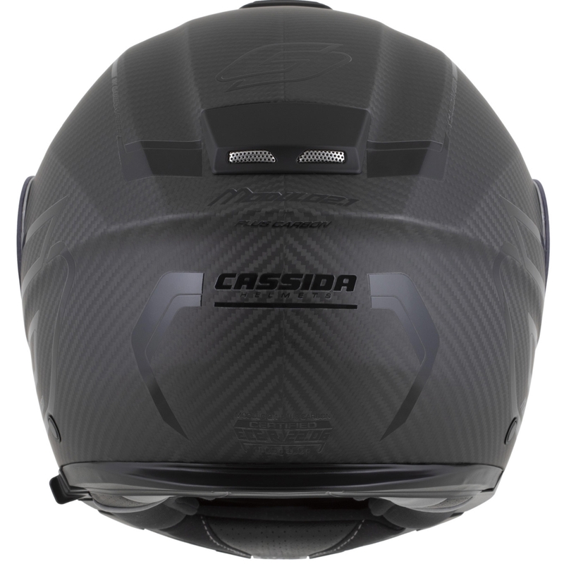 Klappbarer Motorradhelm Cassida Modulo 2.1 Plus Carbon BlackOut, mattschwarz