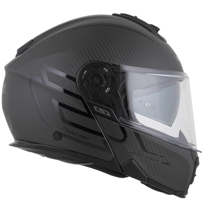 Klappbarer Motorradhelm Cassida Modulo 2.1 Plus Carbon BlackOut, mattschwarz