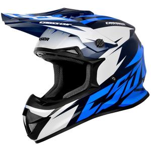 Cassida Cross Cup Two Motocross Helm schwarz-weiß-blau