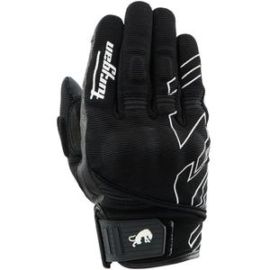 Furygan Jet Neon D3O® Evo Damen-Motorradhandschuhe schwarz-weiß