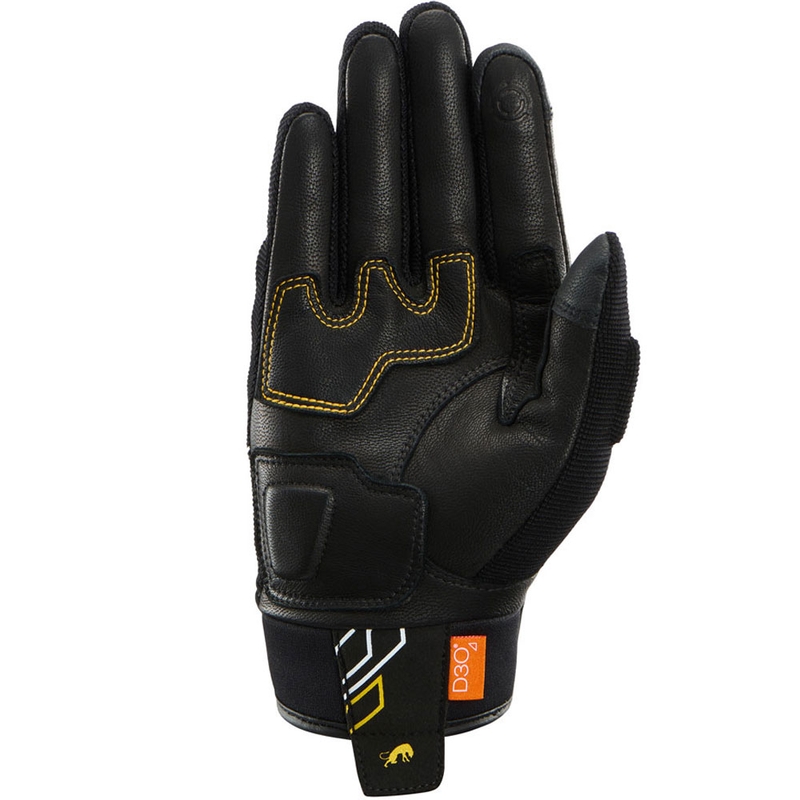 Furygan Jet Neon D3O® Evo Damen-Motorradhandschuhe schwarz-gold