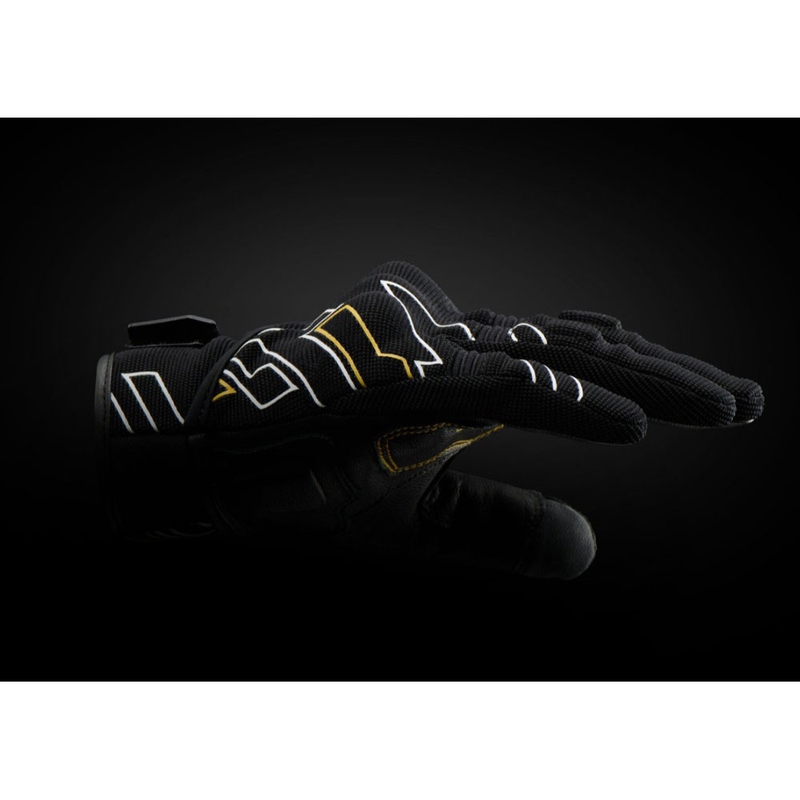 Furygan Jet Neon D3O® Evo Damen-Motorradhandschuhe schwarz-gold