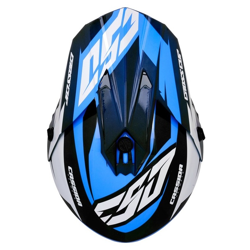 Cassida Cross Cup Two Motocross Helm schwarz-weiß-blau