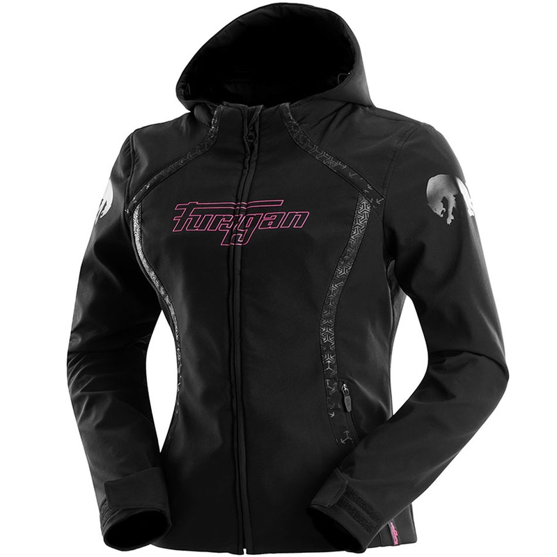 Furygan Skye Damen-Motorradjacke schwarz-rosa
