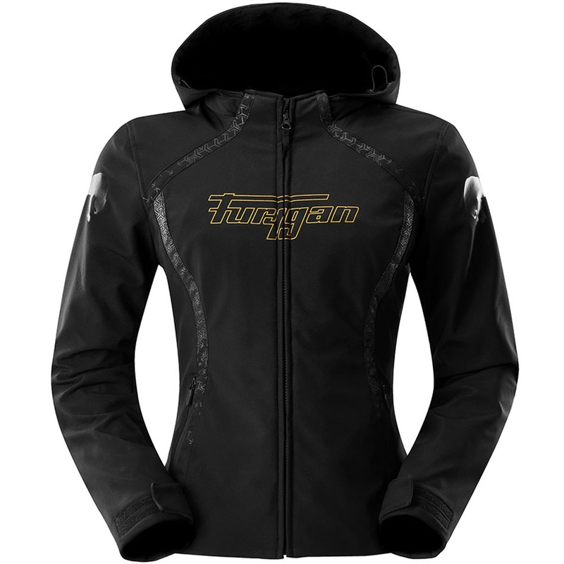 Furygan Skye Damen-Motorradjacke schwarz-gold