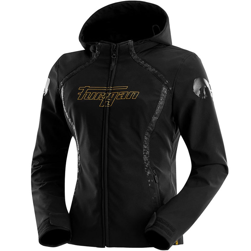 Furygan Skye Damen-Motorradjacke schwarz-gold