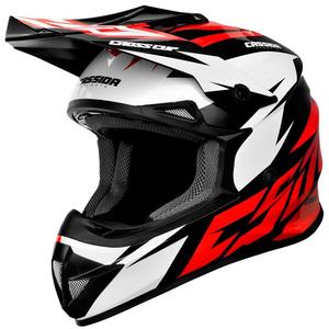 Cassida Cross Cup Two Motocross Helm schwarz-weiß-rot