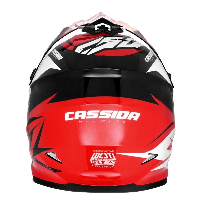 Cassida Cross Cup Two Motocross Helm schwarz-weiß-rot