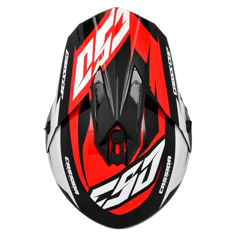 Cassida Cross Cup Two Motocross Helm schwarz-weiß-rot