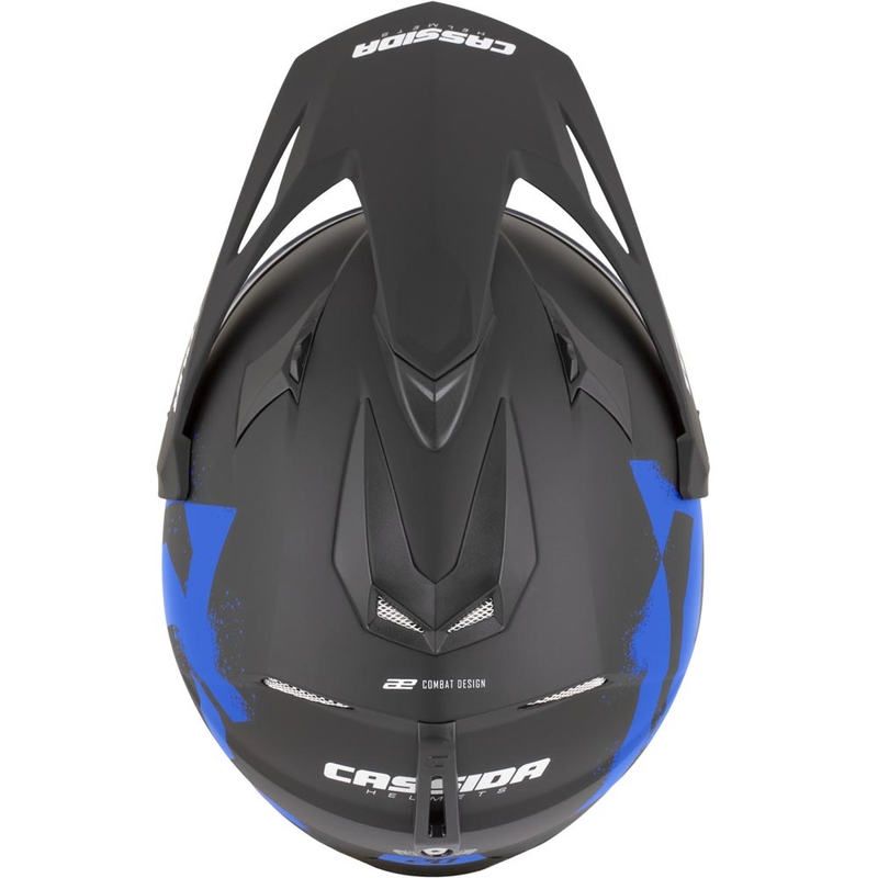 Enduro-Motorradhelm Cassida Tour 2.0 Crew, matt schwarz-blau