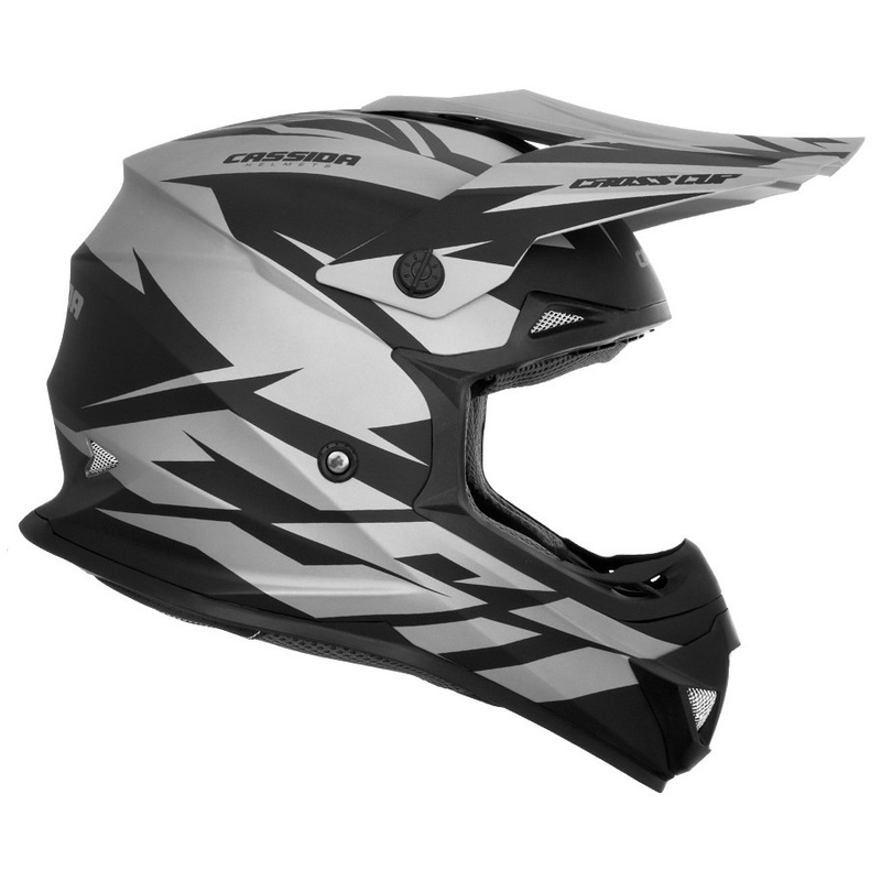 Cassida Cross Cup Two Motocross Helm schwarz-grau