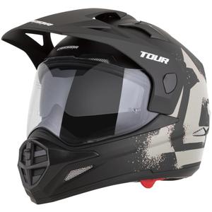Enduro-Motorradhelm Cassida Tour 2.0 Crew, matt schwarz-sand