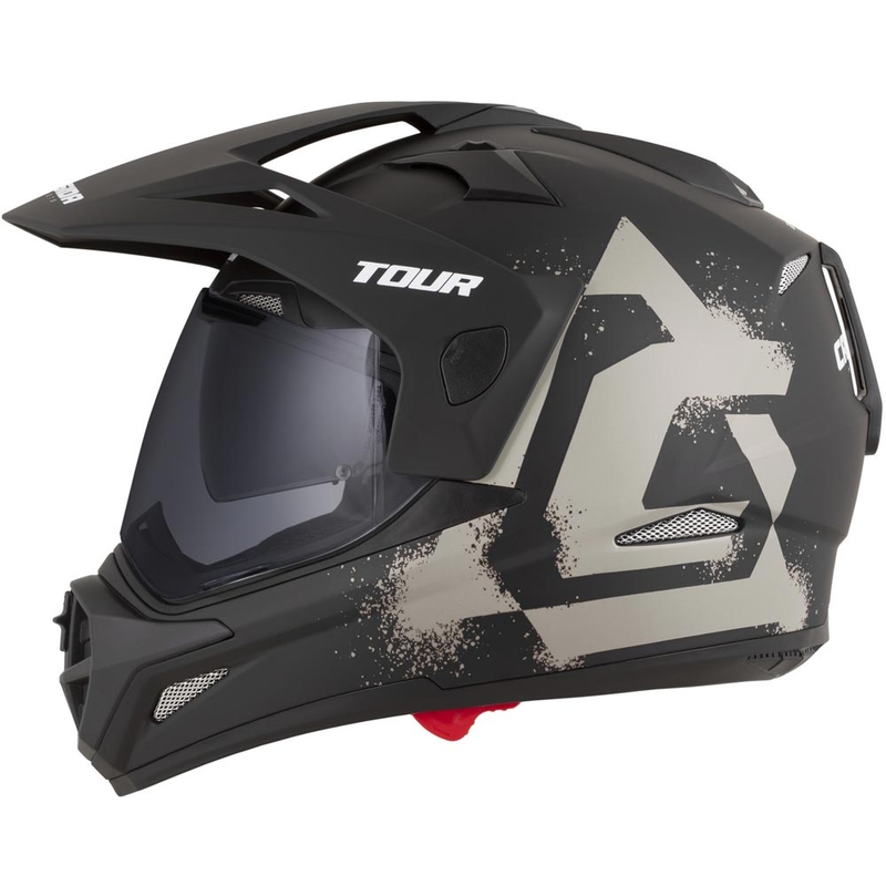 Enduro-Motorradhelm Cassida Tour 2.0 Crew, matt schwarz-sand