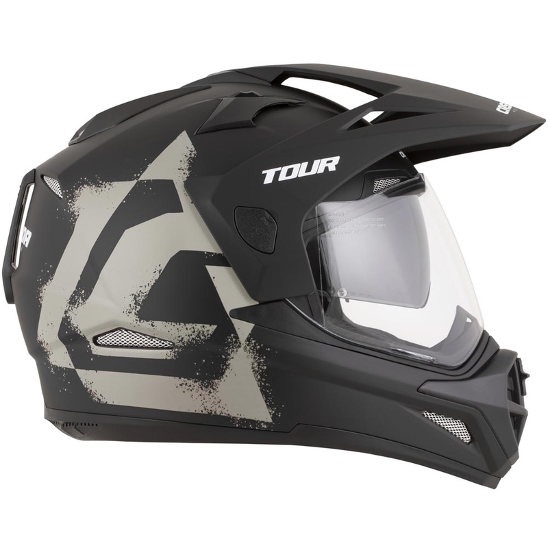 Enduro-Motorradhelm Cassida Tour 2.0 Crew, matt schwarz-sand