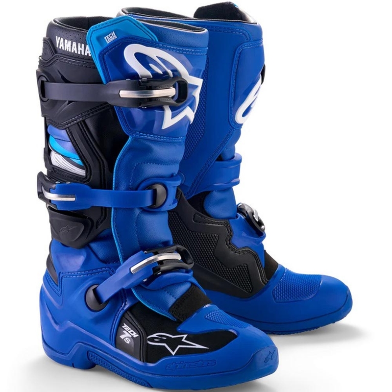 Alpinestars TECH 7 S YAMAHA Kinder-Motocross-Stiefel, blau-weiß-schwarze Kollektion