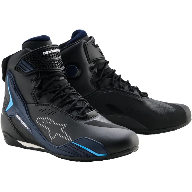 Alpinestars Faster-4 Drystar Motorradstiefel schwarz-blau-weiß