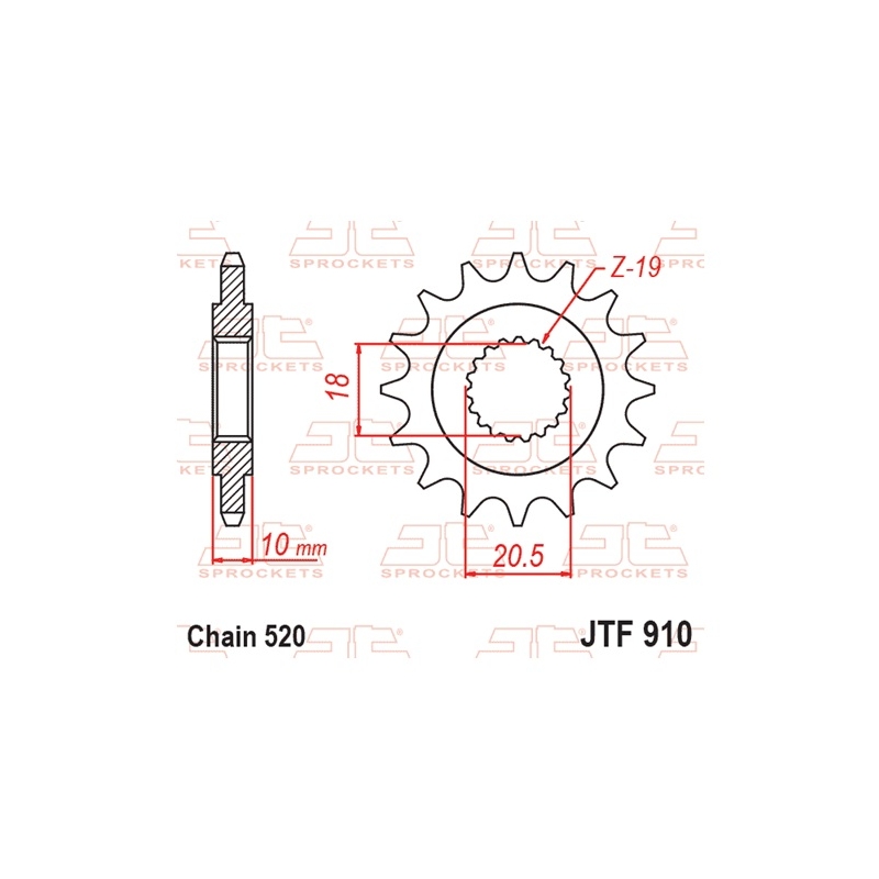 Ritzel JT 14T, 520