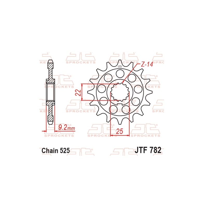 Ritzel JT 16T, 525