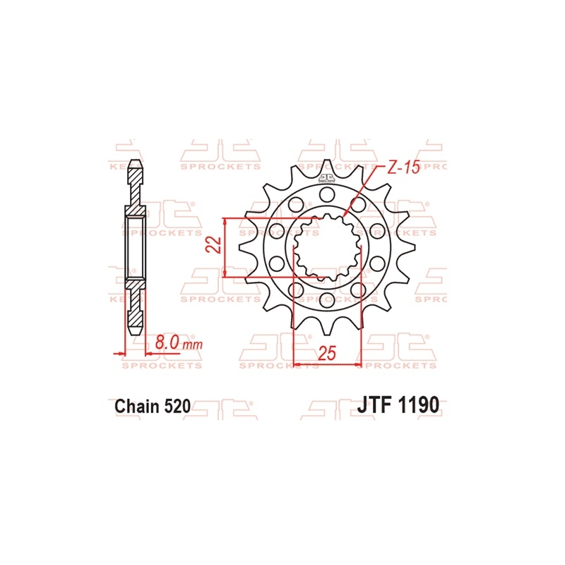 Ritzel JT 13T, 520