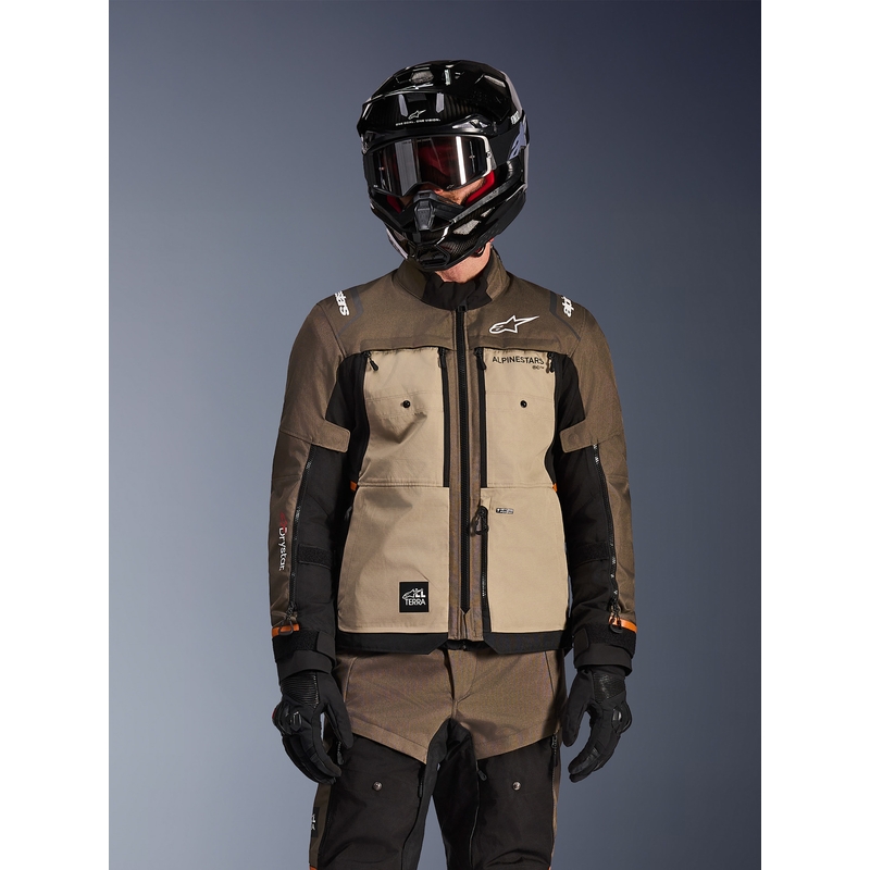 Alpinestars Cusco Drystar Motorradjacke braun-schwarz