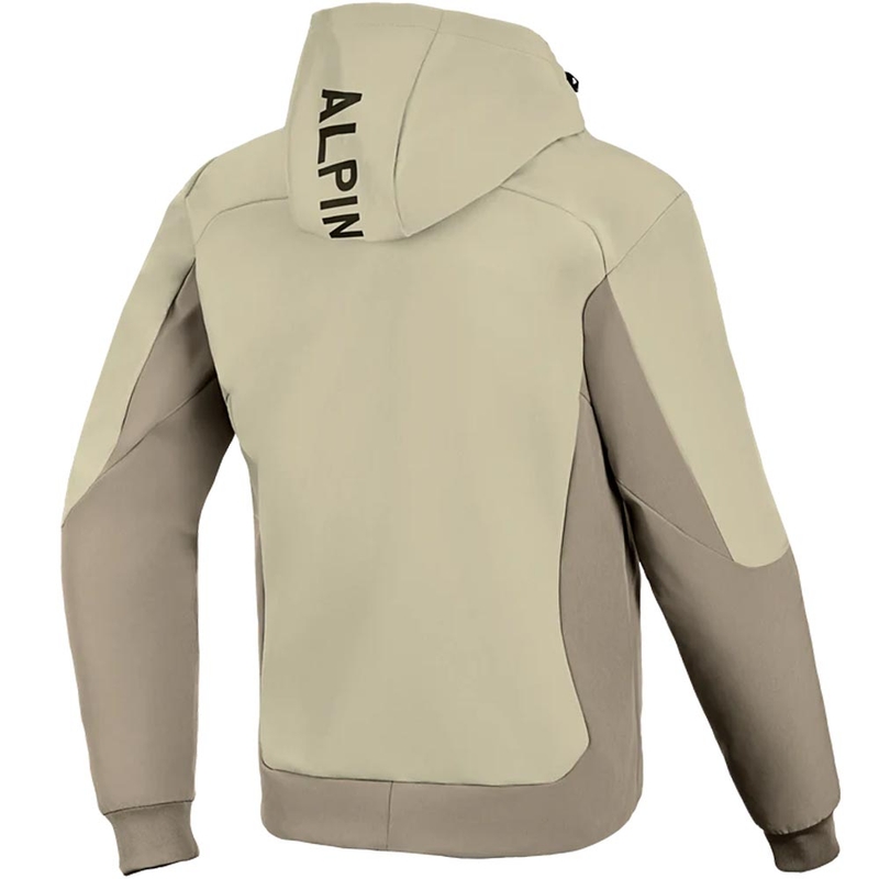 Alpinestars Radium Tech Hoodie, sandbraunes Motorrad-Sweatshirt