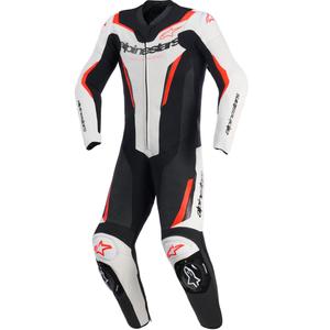 Alpinestars GP Force V2 zweiteiliger Lederkombi schwarz-weiß-fluoreszierend rot