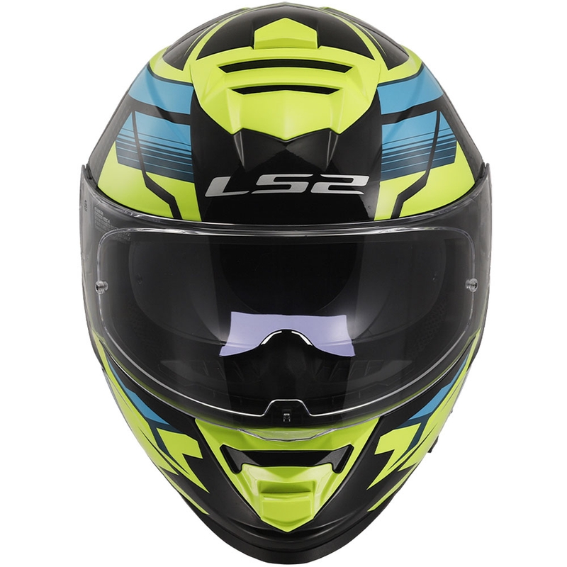 LS2 FF800 Storm II Tracker schwarz-fluo gelb Integral Motorradhelm