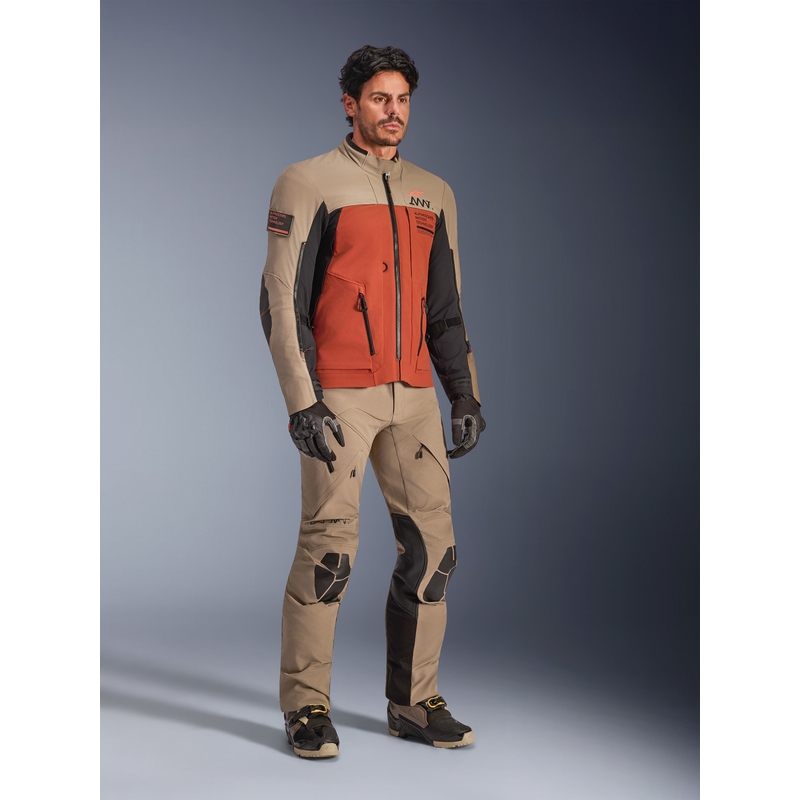 Alpinestars AMT-8 Stretch Drystar XF Motorradjacke braun-orange-schwarz