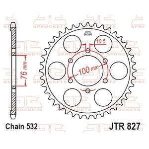 Ketten Rad JT JTR 827-52 52T, 532