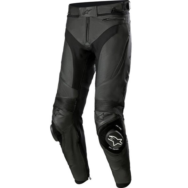 Alpinestars Missile 3 Airflow Motorradhose aus Leder, schwarz