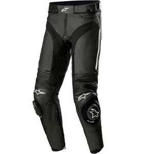 Alpinestars Missile 3 Leder-Motorradhose schwarz-weiß