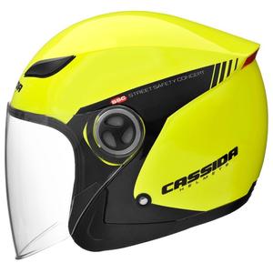 Cassida Reflex Safety offener Motorradhelm schwarz-fluo gelb
