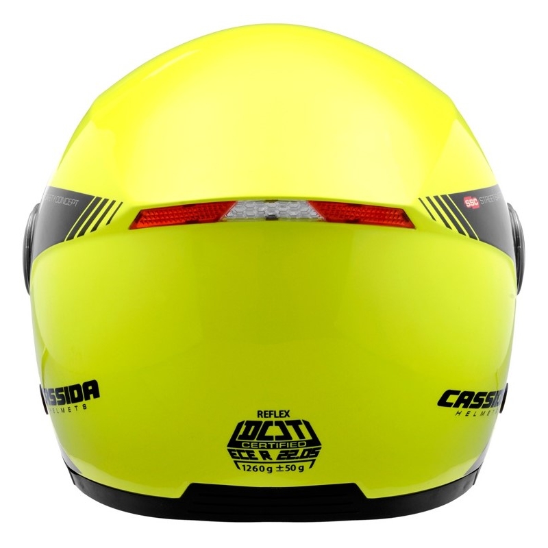 Cassida Reflex Safety offener Motorradhelm schwarz-fluo gelb