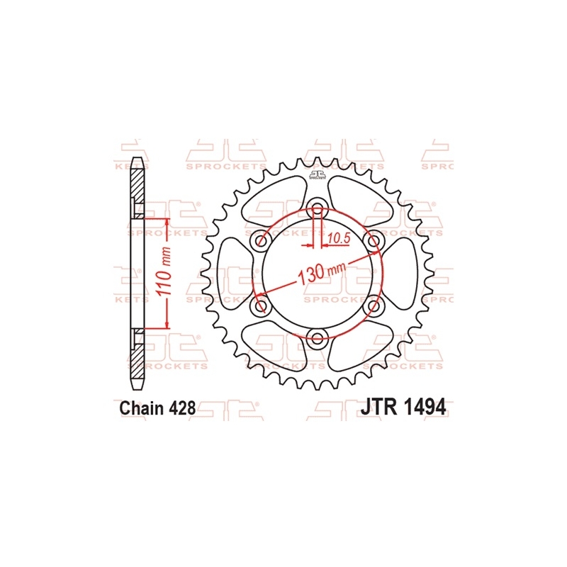 Ketten Rad JT 56T, 428
