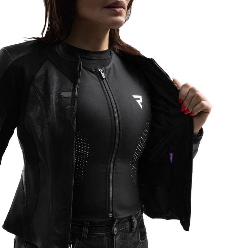 Rebelhorn Diva ST Leder-Motorradjacke für Damen, schwarz